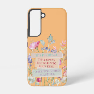 Funda Para Samsung Galaxy S22 Es el corazón que abre las puertas, el jardín flor