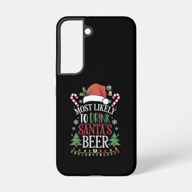 Funda Para Samsung Galaxy Es muy probable que beba la cerveza de Santa Claus (Reverso )