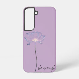 Funda Para Samsung Galaxy S22 Es Suficiente" Flor De Cristal,