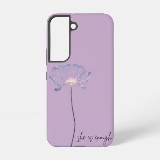 Funda Para Samsung Galaxy S22 Es Suficiente" Flor De Cristal,
