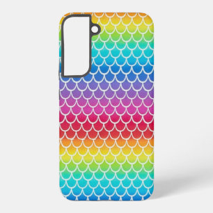 Funda Para Samsung Galaxy S22+ Escalas de sirena de arcoiris coloridas