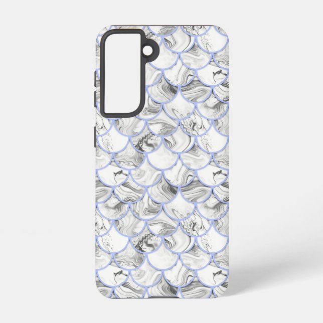 Funda Para Samsung Galaxy Escalas de sirena gris (Reverso )
