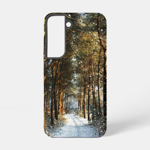 Funda Para Samsung Galaxy S22 Escena de nieve forestal sgcna