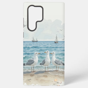 Funda Para Samsung Galaxy S22 Ultra Escena de playa de verano Océano Mar Lago Playa Ag