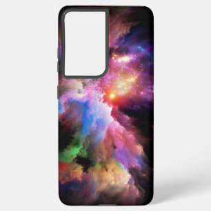 Funda Para Samsung Galaxy S21+ Escenario vibrante abstracto de arte en la nube de