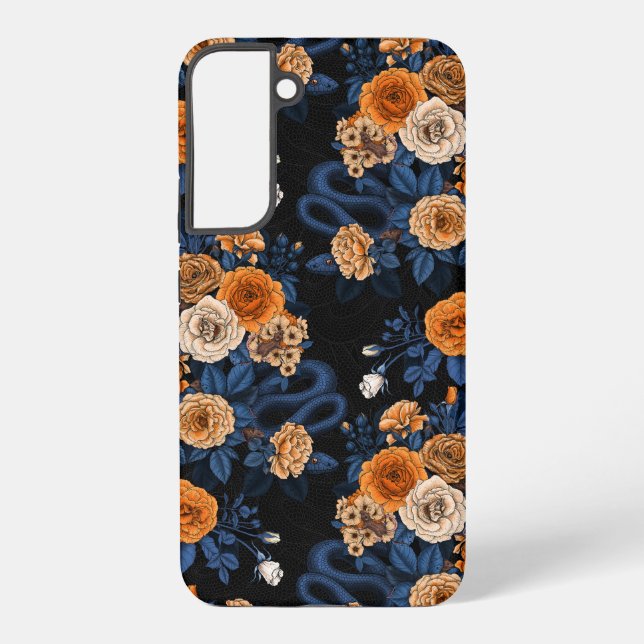 Funda Para Samsung Galaxy Escondido en los rosas, naranja y azul (Reverso )