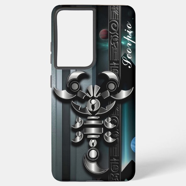 Funda Para Samsung Galaxy Escorpio, zodiaco, oro, nacimiento, diseño, tenden (Reverso )