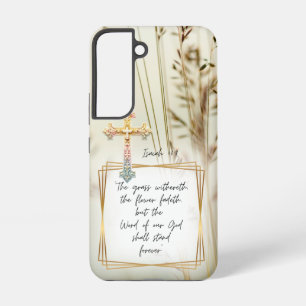 Funda Para Samsung Galaxy S22 Escritura motivacional Naturaleza Césped Pastel Cr