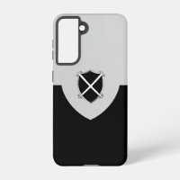 Escudo con espadas cruzadas Plata y Negro