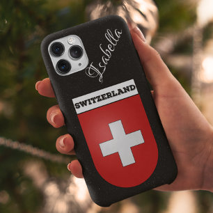 Funda Para Samsung Galaxy S22 Escudo de armas vintage de Suiza   Brillo negro