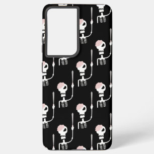 Funda Para Samsung Galaxy S21 Ultra esqueleto de Halloween con una espada 