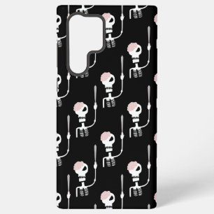 Funda Para Samsung Galaxy S22 Ultra esqueleto de Halloween con una espada 