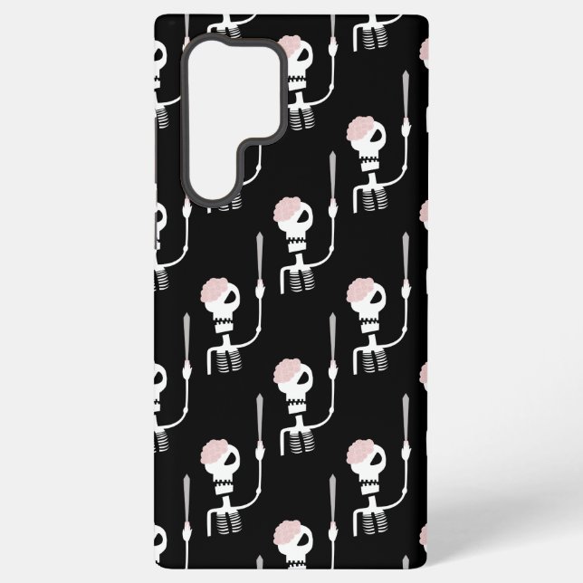 Funda Para Samsung Galaxy esqueleto de Halloween con una espada  (Reverso )