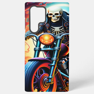 Funda Para Samsung Galaxy S22 Ultra Esqueleto montando a través de la cueva de fuego