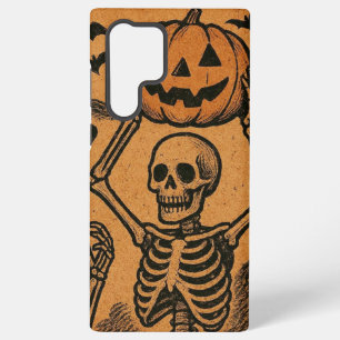 Funda Para Samsung Galaxy S22 Ultra Esqueletos de Halloween vintage/retro