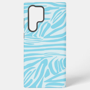 Funda Para Samsung Galaxy S22 Ultra Estampado de cebra azul y blanco en negrita