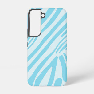 Funda Para Samsung Galaxy S22 Estampado de cebra azul y blanco en negrita