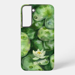 Funda Para Samsung Galaxy S22+ Estanque de acuarela tranquilo personalizado Reg