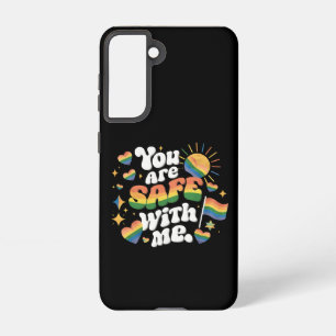Funda Para Samsung Galaxy S21 Estás Seguro con Migo LGBT Arcoíris Gay