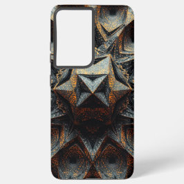Funda Para Samsung Galaxy S21+ Estrella Fractal Cristalina de Ámbar Oscuro - Geom