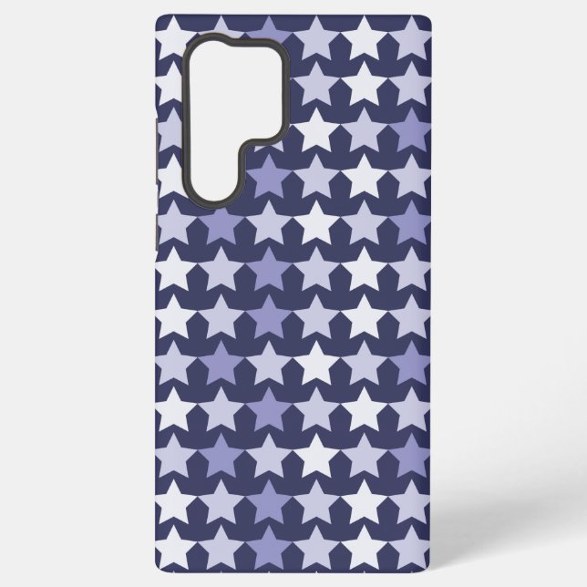 Funda Para Samsung Galaxy Estrellas azules de la Marina Patriótica (Reverso )