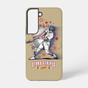 Funda Para Samsung Galaxy S22 Estrellas de béisbol y barras y estrellas