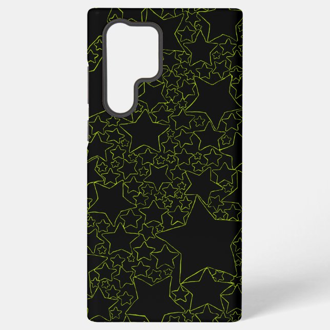 Funda Para Samsung Galaxy Estrellas, estrellas, estrellas - Lime Green (Reverso )