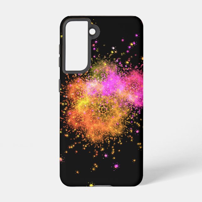 Funda Para Samsung Galaxy Estrellas explotan - fractal (Reverso )