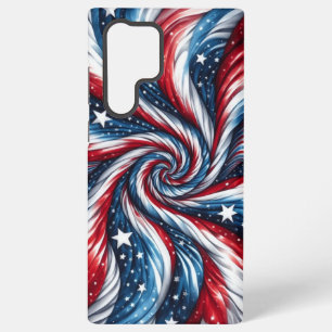 Funda Para Samsung Galaxy S22 Ultra Estrellas y Franjas Patrióticas con un Toque Moder