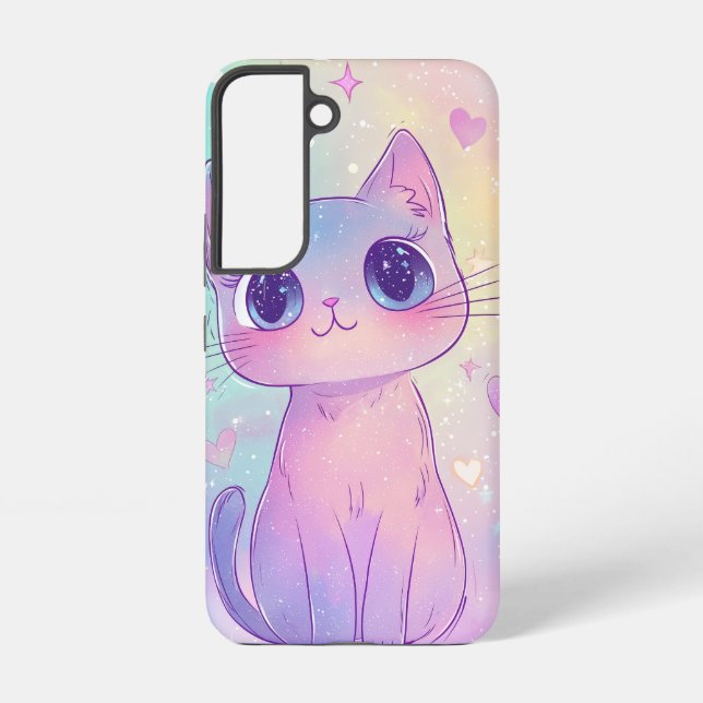 Funda Para Samsung Galaxy Estuche Anime Cosmic Cat Phone (Reverso )