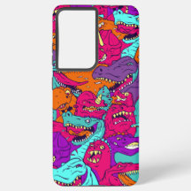 Estuche Cute Dinosaur Samsung Phone - Difícil