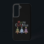 Funda Para Samsung Galaxy S22 Estuche de teléfono<br><div class="desc">Merry Christmas Cross Xmas Tree Retro</div>
