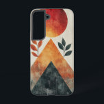 Funda Para Samsung Galaxy S22 Estuche de teléfono con pico de unidad<br><div class="desc">Dos picos simétricos acentuados por motivos solares y naturales crean un arte equilibrado y simbólico lleno de contraste y armonía.</div>
