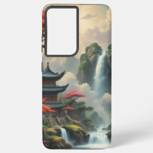 Funda Para Samsung Galaxy S21 Ultra Estuche de teléfono con vistas a la cascada y la c