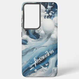 Funda Para Samsung Galaxy S21 Ultra Estuche de teléfono de Blue White