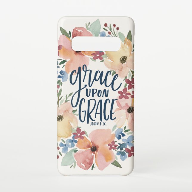 Funda Para Samsung Galaxy Estuche de teléfono floral de guiones (Reverso)