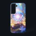 Funda Para Samsung Galaxy S22 Estuche de teléfono para el bosque de Orb de crist<br><div class="desc">Transportate a un reino encantado cada vez que llegues a tu teléfono con este funda cautivador. Con un ilustracion místico de una flor de cristal resplandeciente que descansa sobre un parqué oscuro, rodeado de delicadas flores silvestres bajo la suave luz del sol, este diseño evoca sentimientos de asombro y magia....</div>