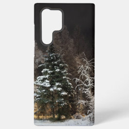 Funda Para Samsung Galaxy S22 Ultra Estuche de teléfono Samsung para Snowy Night Woods