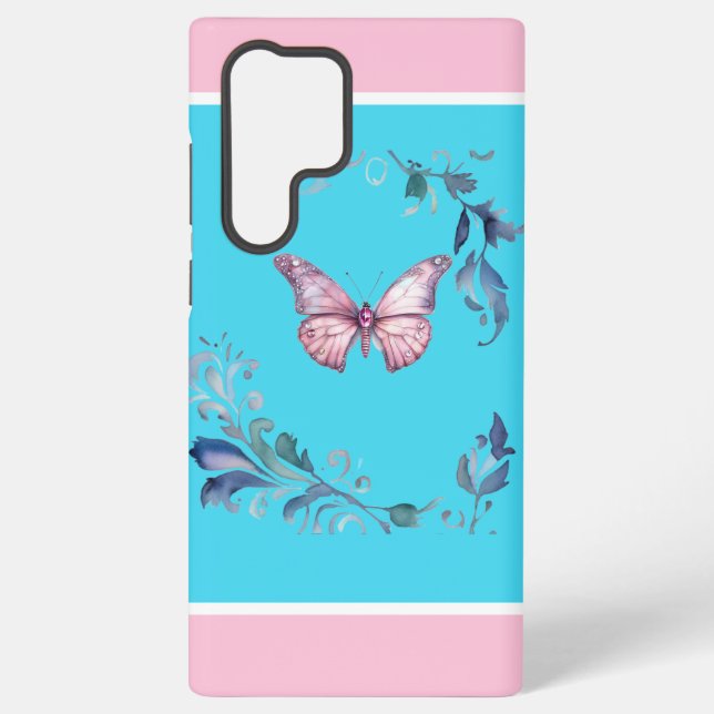 Funda Para Samsung Galaxy Estuche elegante Butterfly Samsung Galaxy S22 Phon (Reverso )