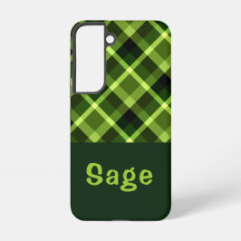 Funda Para Samsung Galaxy S22 Estuche Elegante Para Teléfono Monograma Verde De