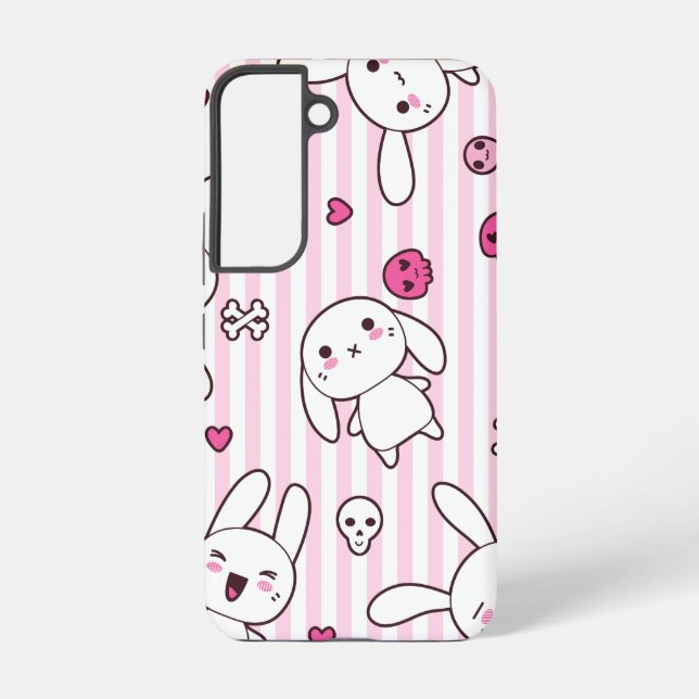 Funda Para Samsung Galaxy Estuche Kawaii Bunny Gótico Phone - Curte Rosa Alt (Reverso )