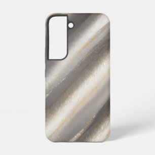 Funda Para Samsung Galaxy S22 Estuche Luxurious Silver y Gold Phone