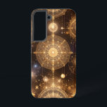 Funda Para Samsung Galaxy S22 Estuche Mystic Gold Celestial Diagrama de teléfono<br><div class="desc">¡Envuélvalo con energía cósmica con este funda brillante y duro! Con un patrón impecable de diagramas celestes dorados ornamentados, orbes brillantes y velas iluminadas sobre un fondo oscuro y estelar, este diseño es pura magia. Los intrincados símbolos dorados evocan la sabiduría antigua y la conexión espiritual, mientras que el resplandor...</div>