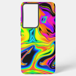 Funda Para Samsung Galaxy S21+ Estuche Neon Liquid Marble Samsung Phone