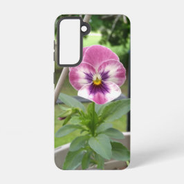 Funda Para Samsung Galaxy S21 Estuche Pansy Phone (rosa y púrpura)