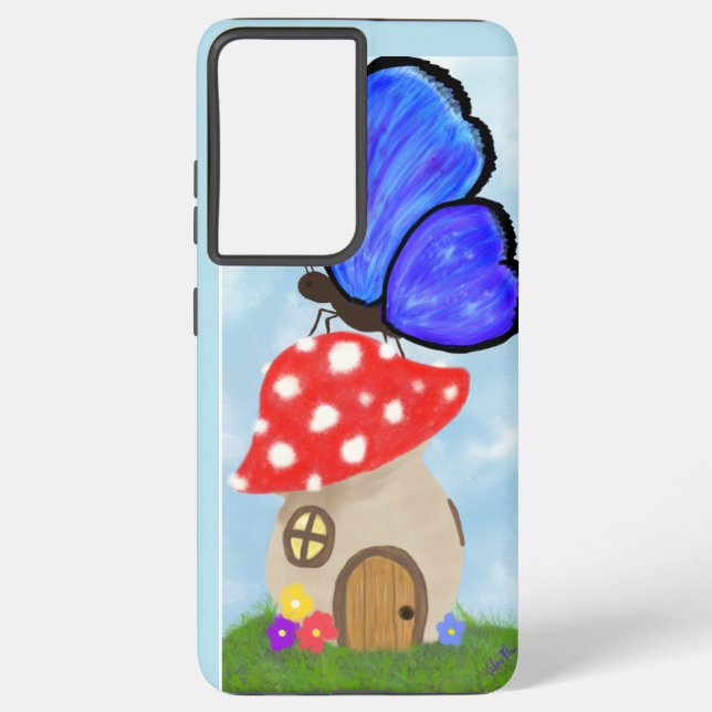Funda Para Samsung Galaxy Estuche para teléfono de mariposa (Reverso )