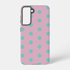 Funda Para Samsung Galaxy S21 Estuche para teléfono de punto de polka (rosa y ag