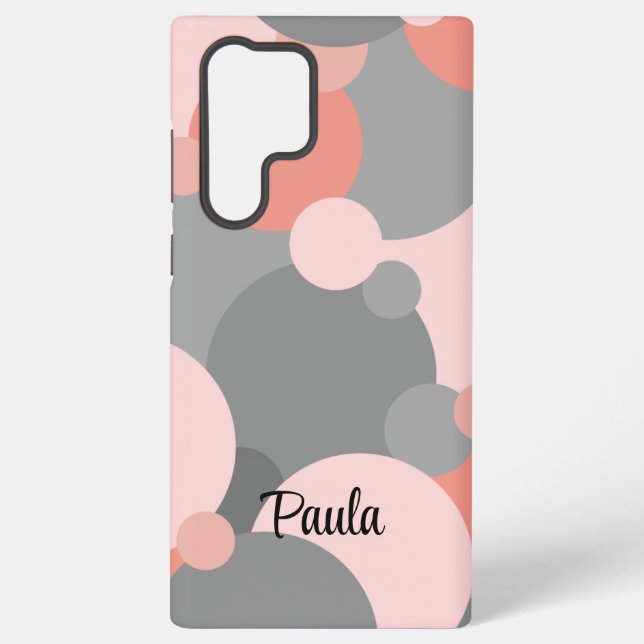 Funda Para Samsung Galaxy Estuche para teléfono Samsung naranja-molécula gri (Reverso )