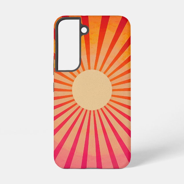 Funda Para Samsung Galaxy Estuche Peach Sunburst Phone (Reverso )