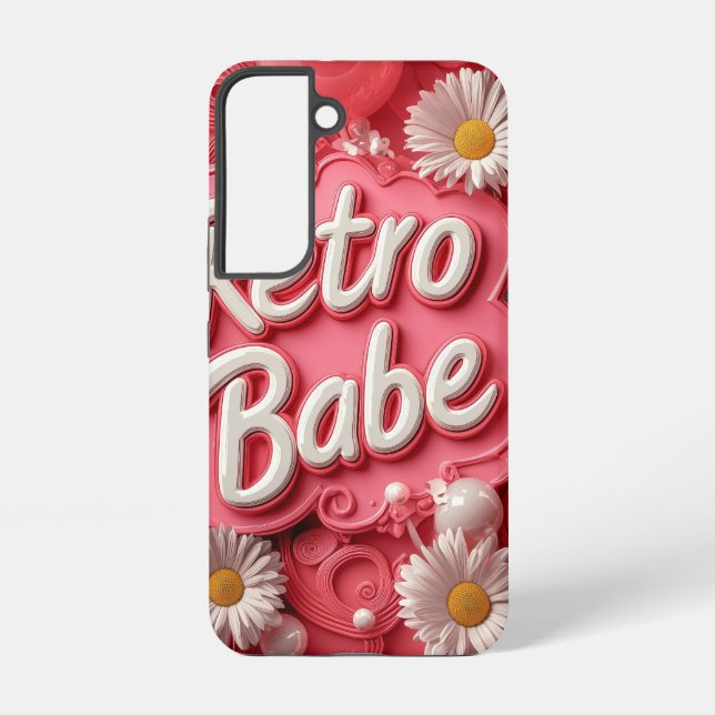 Funda Para Samsung Galaxy Estuche Retro Babe Floral (rojo) para teléfono (Reverso )